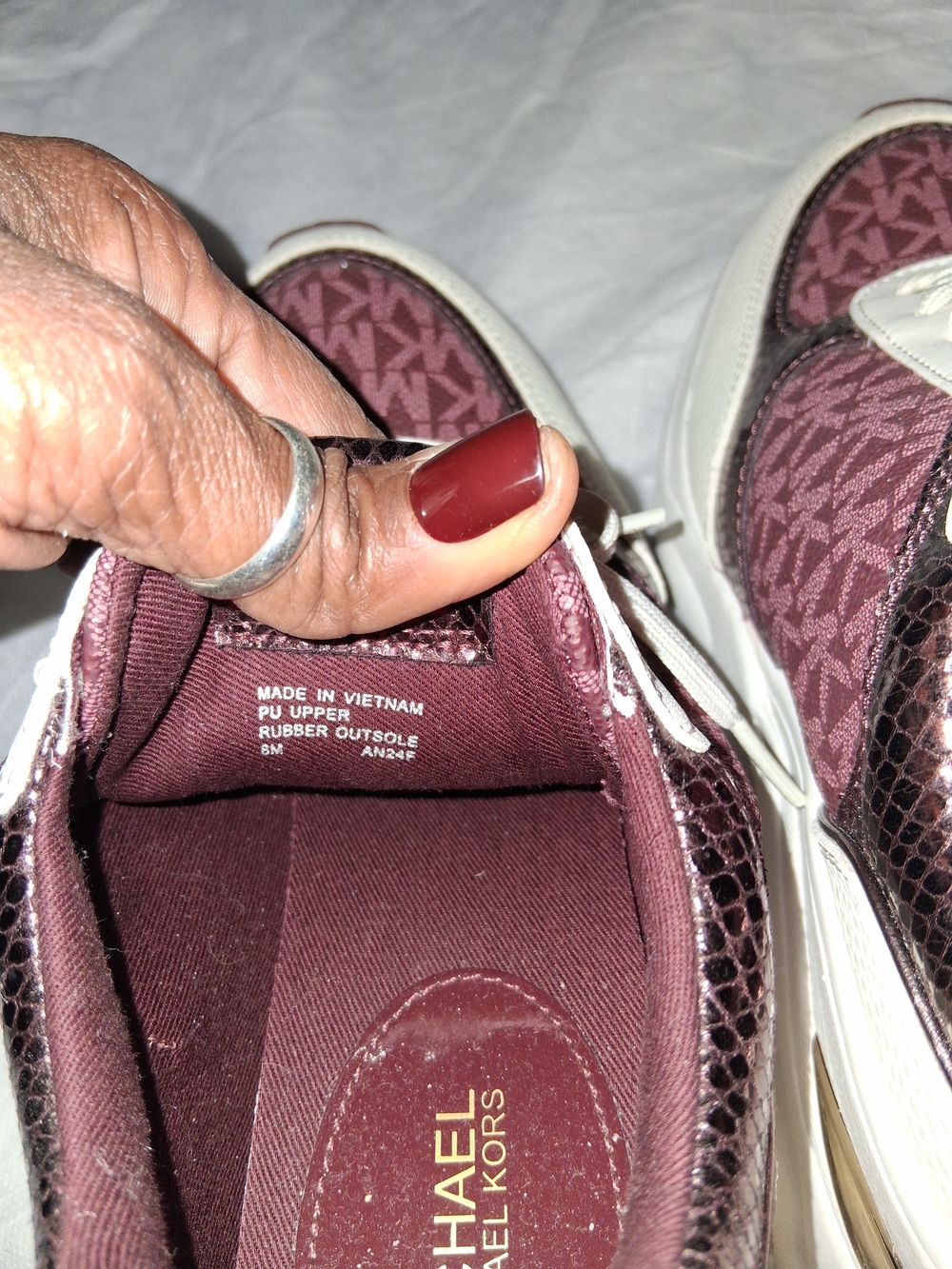 Michael Kors Women’s Maroon Logo Sneakers